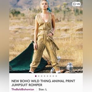 TheBoldBohemian Leopard Print Jumpsuit